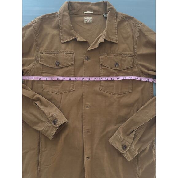 Scotch and Soda Field Jacket Shirt Button Down Pockets Men XL Brown - Picture 3 of 7